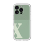 スリムプロテクションプレミアムケース with MagSafe［ オリジナル - initial two tone - X green ］
