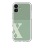 スリムプロテクションプレミアムケース with MagSafe［ オリジナル - initial two tone - X green ］