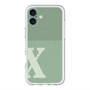 スリムプロテクションプレミアムケース with MagSafe［ オリジナル - initial two tone - X green ］
