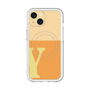 スリムプロテクションプレミアムケース with MagSafe［ オリジナル - initial two tone - Y orange ］