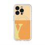 スリムプロテクションプレミアムケース with MagSafe［ オリジナル - initial two tone - Y orange ］