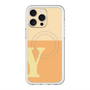 スリムプロテクションプレミアムケース with MagSafe［ オリジナル - initial two tone - Y orange ］