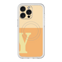 スリムプロテクションプレミアムケース with MagSafe［ オリジナル - initial two tone - Y orange ］
