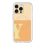 スリムプロテクションプレミアムケース with MagSafe［ オリジナル - initial two tone - Y orange ］