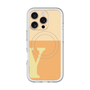 スリムプロテクションプレミアムケース with MagSafe［ オリジナル - initial two tone - Y orange ］