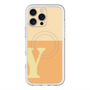 スリムプロテクションプレミアムケース with MagSafe［ オリジナル - initial two tone - Y orange ］