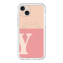 スリムプロテクションプレミアムケース with MagSafe［ オリジナル - initial two tone - Y pink ］