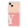 スリムプロテクションプレミアムケース with MagSafe［ オリジナル - initial two tone - Y pink ］
