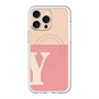 スリムプロテクションプレミアムケース with MagSafe［ オリジナル - initial two tone - Y pink ］