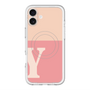スリムプロテクションプレミアムケース with MagSafe［ オリジナル - initial two tone - Y pink ］
