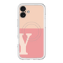 スリムプロテクションプレミアムケース with MagSafe［ オリジナル - initial two tone - Y pink ］