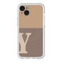 スリムプロテクションプレミアムケース with MagSafe［ オリジナル - initial two tone - Y brown ］