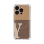 スリムプロテクションプレミアムケース with MagSafe［ オリジナル - initial two tone - Y brown ］