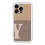 スリムプロテクションプレミアムケース with MagSafe［ オリジナル - initial two tone - Y brown ］