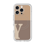 スリムプロテクションプレミアムケース with MagSafe［ オリジナル - initial two tone - Y brown ］
