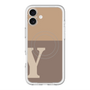 スリムプロテクションプレミアムケース with MagSafe［ オリジナル - initial two tone - Y brown ］