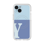 スリムプロテクションプレミアムケース with MagSafe［ オリジナル - initial two tone - Y blue ］