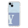 スリムプロテクションプレミアムケース with MagSafe［ オリジナル - initial two tone - Y blue ］