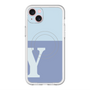 スリムプロテクションプレミアムケース with MagSafe［ オリジナル - initial two tone - Y blue ］