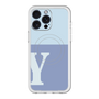 スリムプロテクションプレミアムケース with MagSafe［ オリジナル - initial two tone - Y blue ］