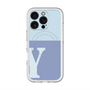 スリムプロテクションプレミアムケース with MagSafe［ オリジナル - initial two tone - Y blue ］
