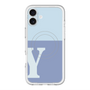 スリムプロテクションプレミアムケース with MagSafe［ オリジナル - initial two tone - Y blue ］