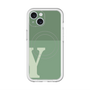 スリムプロテクションプレミアムケース with MagSafe［ オリジナル - initial two tone - Y green ］