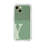 スリムプロテクションプレミアムケース with MagSafe［ オリジナル - initial two tone - Y green ］