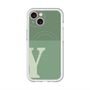 スリムプロテクションプレミアムケース with MagSafe［ オリジナル - initial two tone - Y green ］