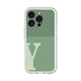スリムプロテクションプレミアムケース with MagSafe［ オリジナル - initial two tone - Y green ］