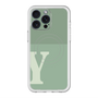スリムプロテクションプレミアムケース with MagSafe［ オリジナル - initial two tone - Y green ］