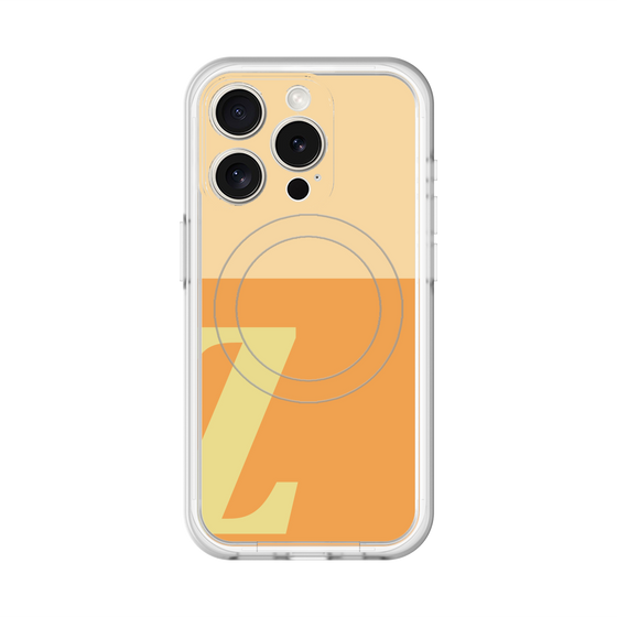 スリムプロテクションプレミアムケース with MagSafe［ オリジナル - initial two tone - Z orange ］