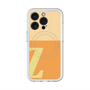 スリムプロテクションプレミアムケース with MagSafe［ オリジナル - initial two tone - Z orange ］