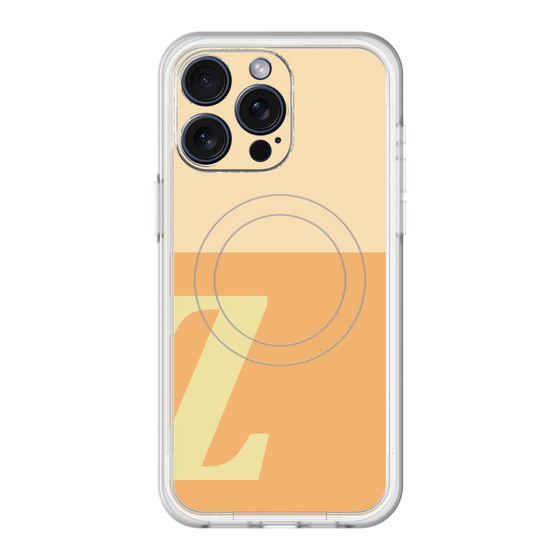 スリムプロテクションプレミアムケース with MagSafe［ オリジナル - initial two tone - Z orange ］