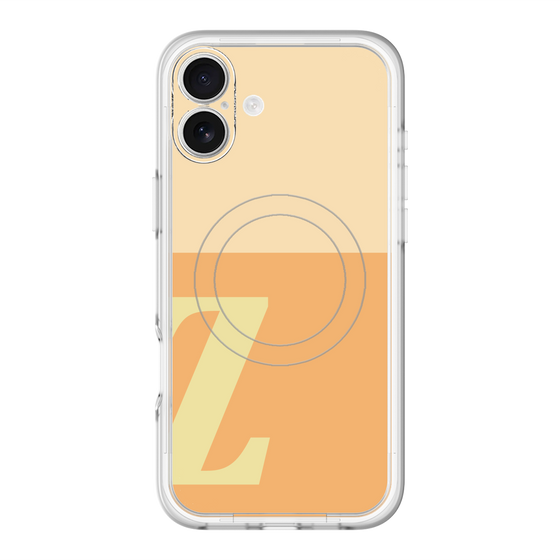 スリムプロテクションプレミアムケース with MagSafe［ オリジナル - initial two tone - Z orange ］