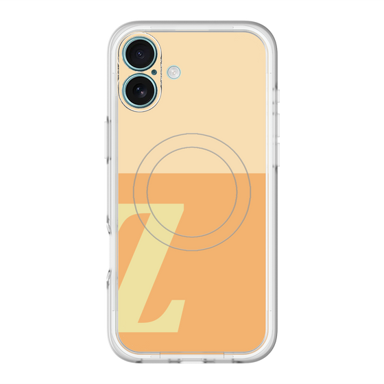 スリムプロテクションプレミアムケース with MagSafe［ オリジナル - initial two tone - Z orange ］