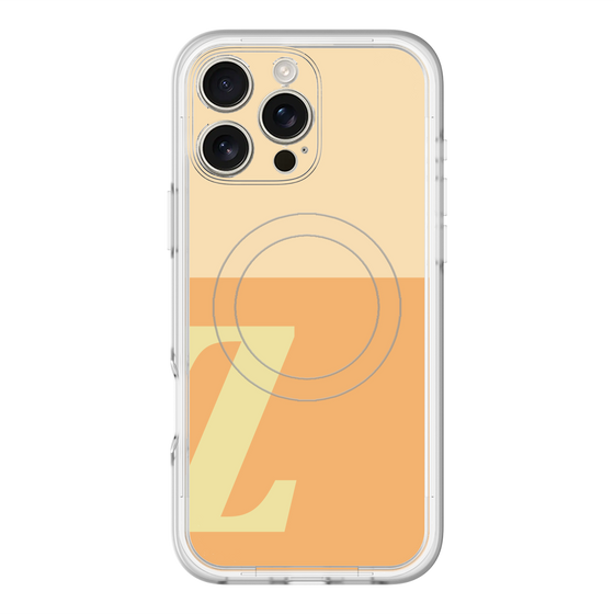スリムプロテクションプレミアムケース with MagSafe［ オリジナル - initial two tone - Z orange ］