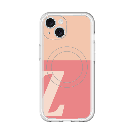 スリムプロテクションプレミアムケース with MagSafe［ オリジナル - initial two tone - Z pink ］