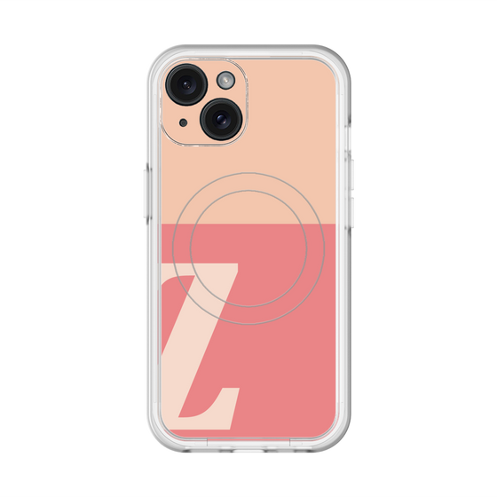 スリムプロテクションプレミアムケース with MagSafe［ オリジナル - initial two tone - Z pink ］