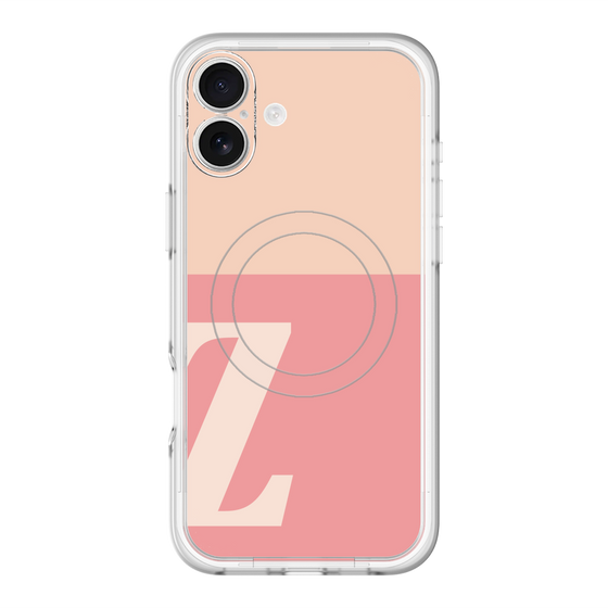 スリムプロテクションプレミアムケース with MagSafe［ オリジナル - initial two tone - Z pink ］