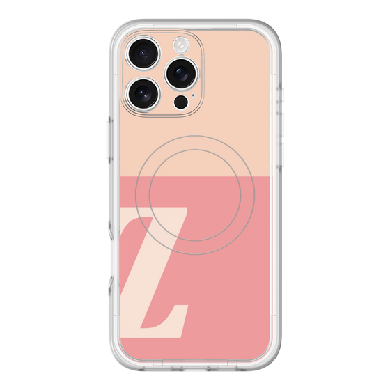 スリムプロテクションプレミアムケース with MagSafe［ オリジナル - initial two tone - Z pink ］