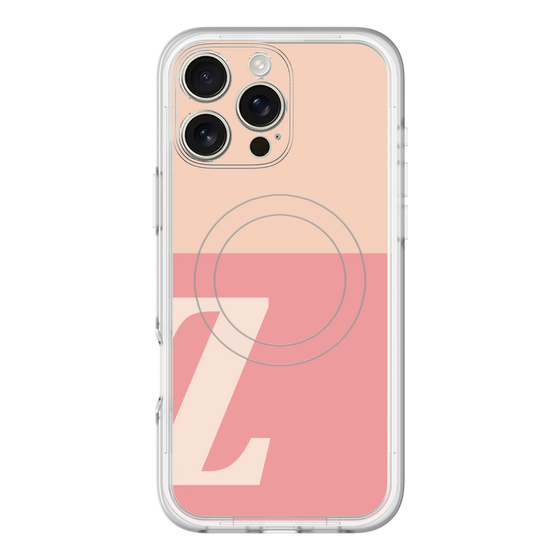 スリムプロテクションプレミアムケース with MagSafe［ オリジナル - initial two tone - Z pink ］