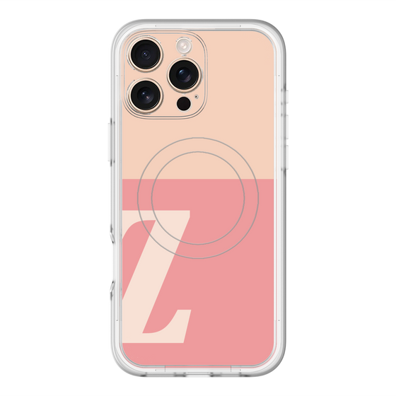 スリムプロテクションプレミアムケース with MagSafe［ オリジナル - initial two tone - Z pink ］