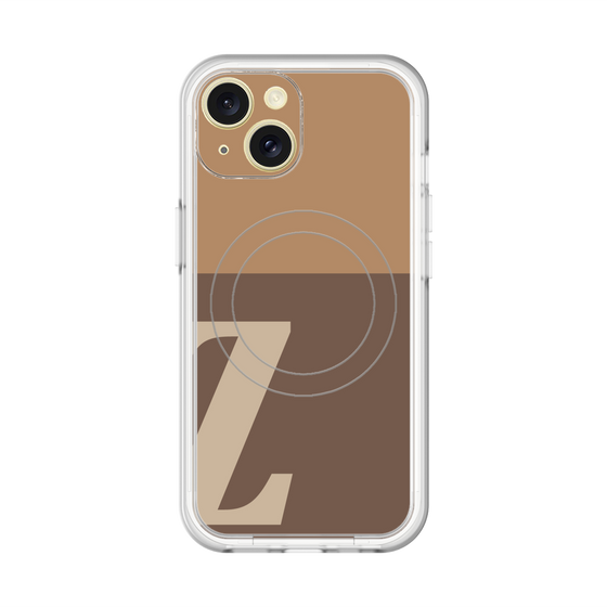 スリムプロテクションプレミアムケース with MagSafe［ オリジナル - initial two tone - Z brown ］