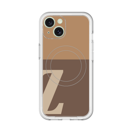 スリムプロテクションプレミアムケース with MagSafe［ オリジナル - initial two tone - Z brown ］