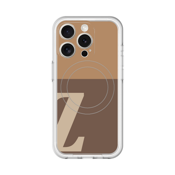 スリムプロテクションプレミアムケース with MagSafe［ オリジナル - initial two tone - Z brown ］