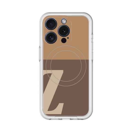 スリムプロテクションプレミアムケース with MagSafe［ オリジナル - initial two tone - Z brown ］