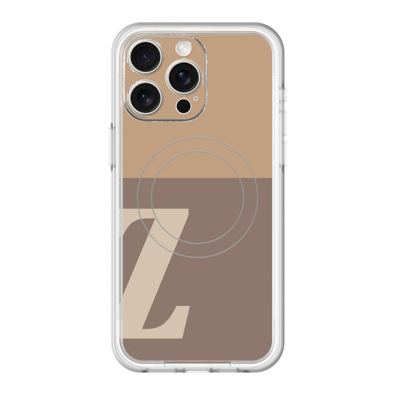 スリムプロテクションプレミアムケース with MagSafe［ オリジナル - initial two tone - Z brown ］