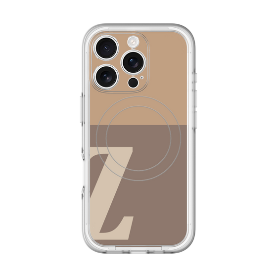 スリムプロテクションプレミアムケース with MagSafe［ オリジナル - initial two tone - Z brown ］