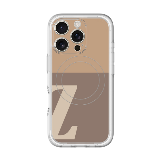 スリムプロテクションプレミアムケース with MagSafe［ オリジナル - initial two tone - Z brown ］